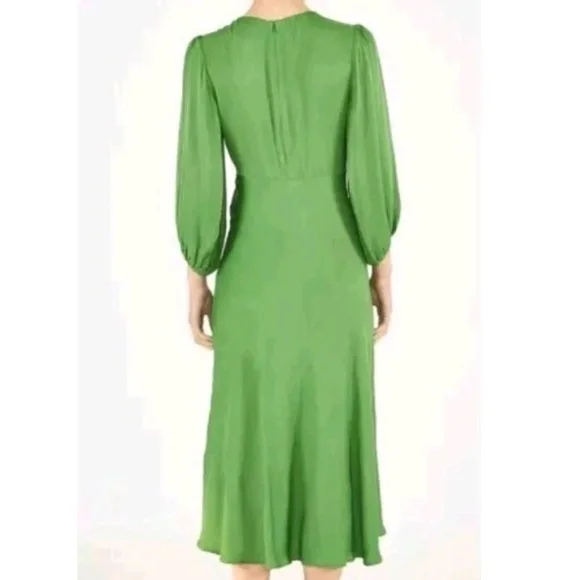 Farm Rio Green Front Circle Cut Out Midi Dress w/Long Sleeves - Picture 4 of 9